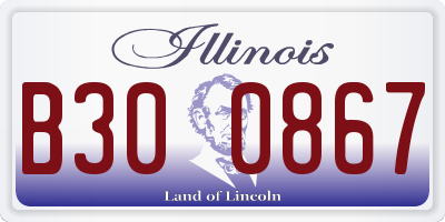 IL license plate B300867