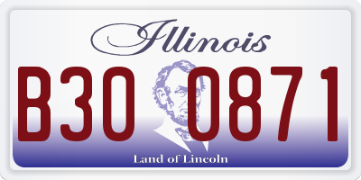 IL license plate B300871