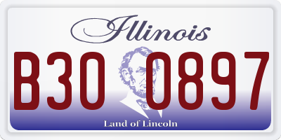 IL license plate B300897