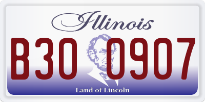 IL license plate B300907
