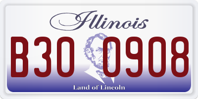 IL license plate B300908