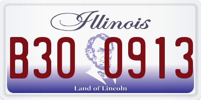 IL license plate B300913