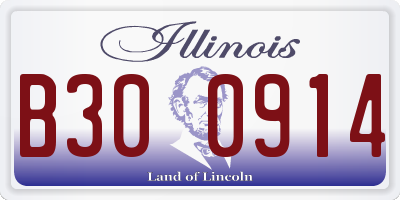 IL license plate B300914