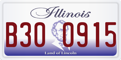 IL license plate B300915