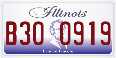 IL license plate B300919
