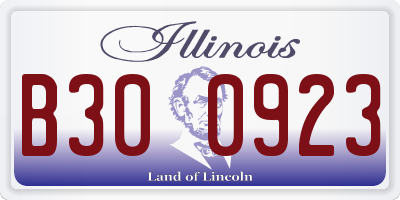 IL license plate B300923