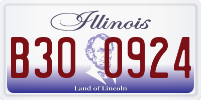 IL license plate B300924