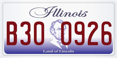 IL license plate B300926