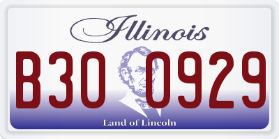 IL license plate B300929