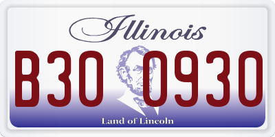 IL license plate B300930