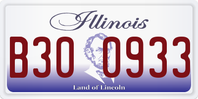 IL license plate B300933