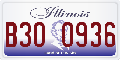 IL license plate B300936