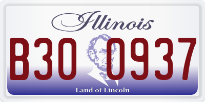 IL license plate B300937