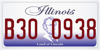 IL license plate B300938
