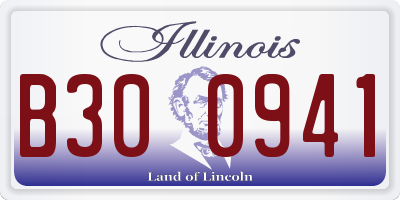 IL license plate B300941