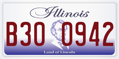 IL license plate B300942