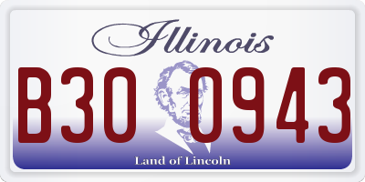 IL license plate B300943