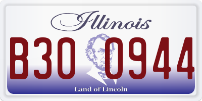 IL license plate B300944
