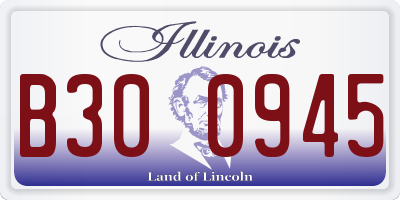 IL license plate B300945