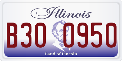 IL license plate B300950