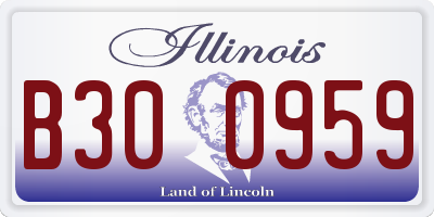 IL license plate B300959