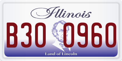 IL license plate B300960