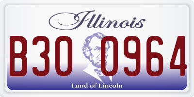 IL license plate B300964