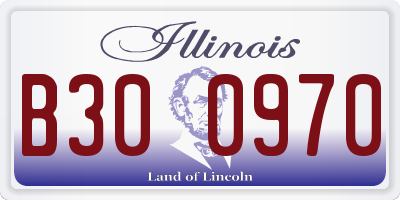 IL license plate B300970