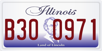 IL license plate B300971
