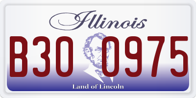 IL license plate B300975