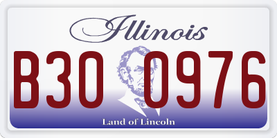 IL license plate B300976