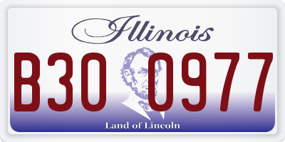 IL license plate B300977