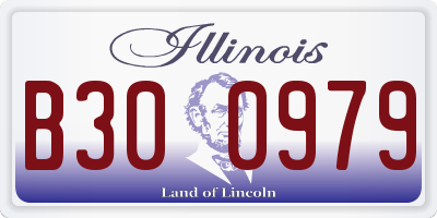IL license plate B300979