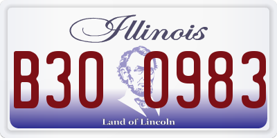 IL license plate B300983