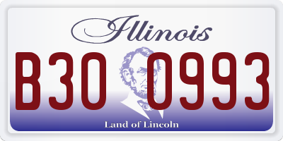 IL license plate B300993