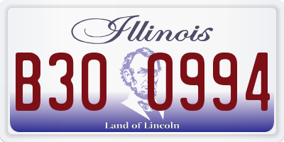 IL license plate B300994