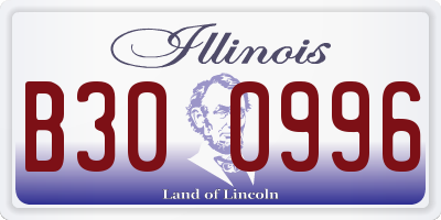 IL license plate B300996