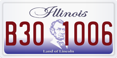 IL license plate B301006