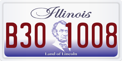 IL license plate B301008