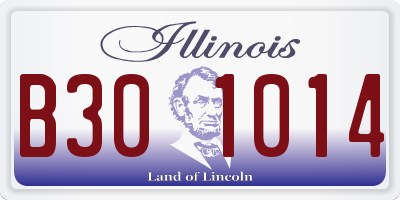 IL license plate B301014