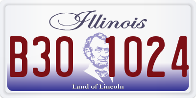 IL license plate B301024