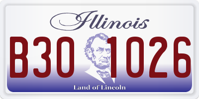 IL license plate B301026