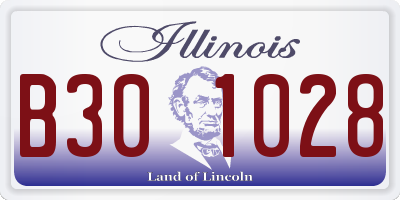 IL license plate B301028