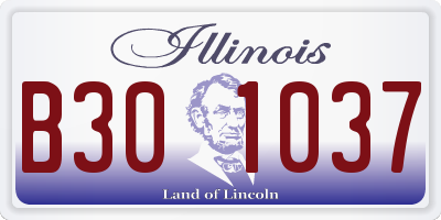 IL license plate B301037