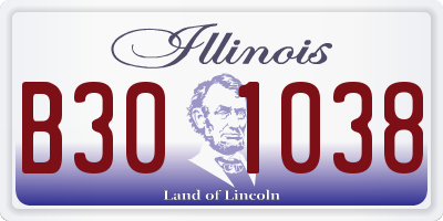 IL license plate B301038