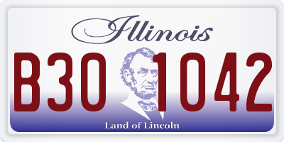 IL license plate B301042