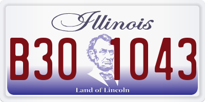 IL license plate B301043