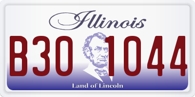 IL license plate B301044