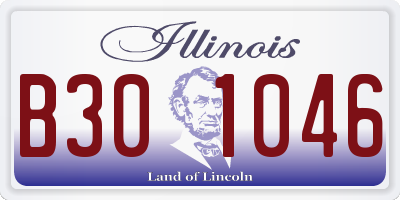 IL license plate B301046