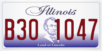 IL license plate B301047